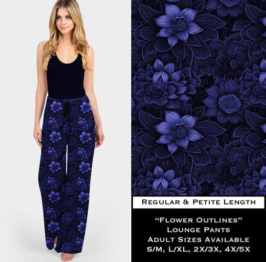 Flower Outlines Lounge Pants