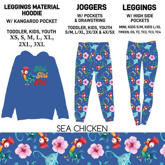 302BT - Sea Chicken Leggings Material Hoodie/Leggings/Full Joggers - Preorder Due 10/25 ETA: Late Dec