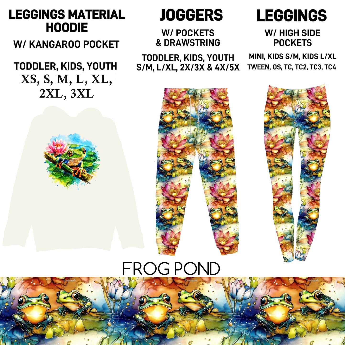302BT - Frog Pond Leggings Material Hoodie/Leggings/Full Joggers - Preorder Due 10/25 ETA: Late Dec