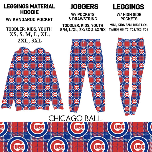 302BT - Chicago Ball Leggings Material Hoodie/Leggings/Full Joggers - Preorder Due 10/25 ETA: Late Dec