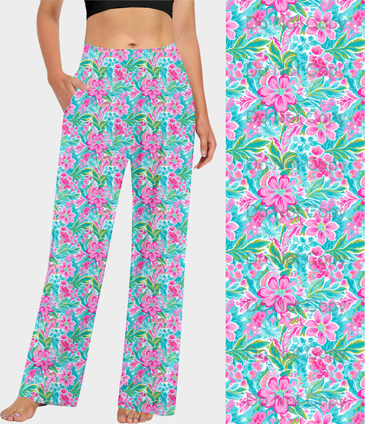 RTS - Pink Flowers Lounge Pants