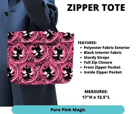 Preorder! Closes 12/4. ETA Feb. Pure Pink Magic Zipper Tote