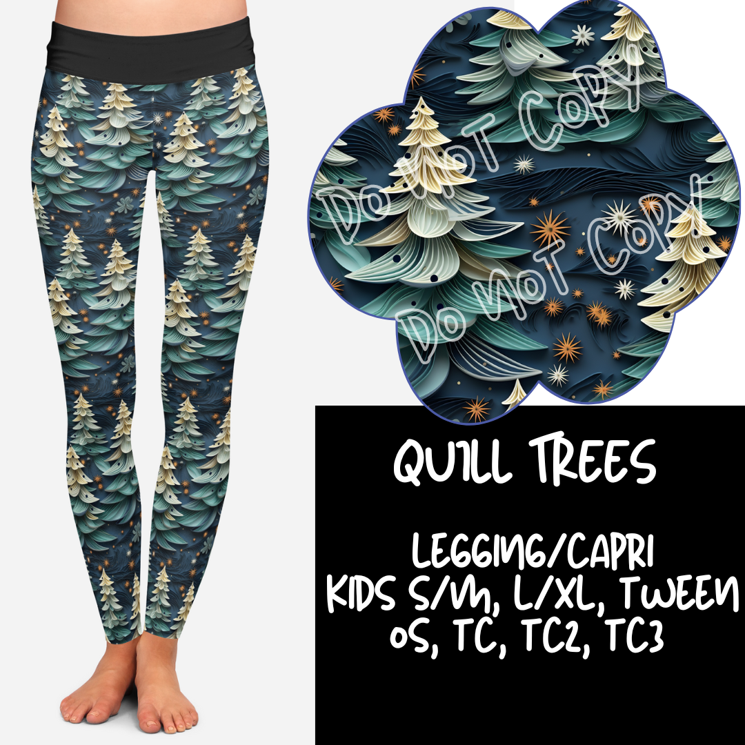 QUILL TREES - HOLIDAY RUN 2- LEGGINGS