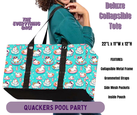 Quackers Pool Party Collapsible Tote
