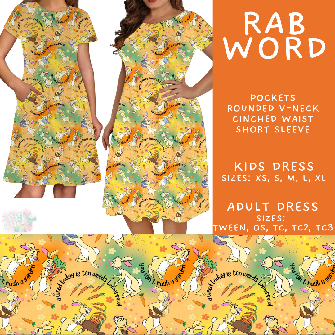 Batch #608 - Magic in Words - Closes 11/4 - ETA early Jan - Rab Word Adult & Kids Dresses