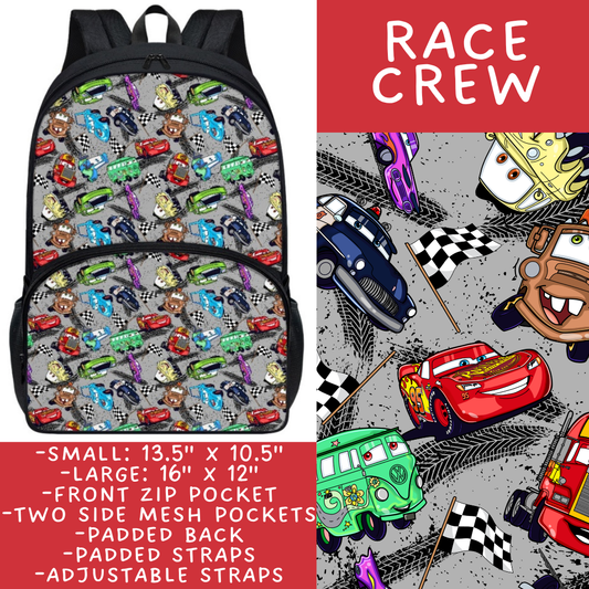 Batch #545 - Back to School 3 - Closes 6/19 - ETA early/mid August - Race Crew Backpacks