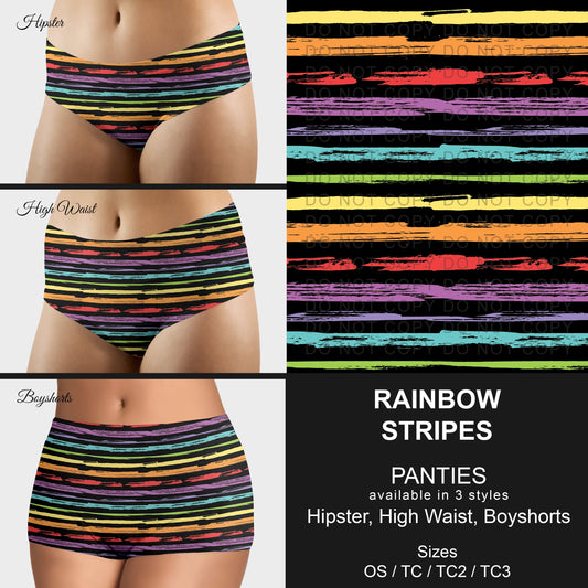 B306 - Preorder Rainbow Stripes Panties (Closes 8/07. ETA mid October)