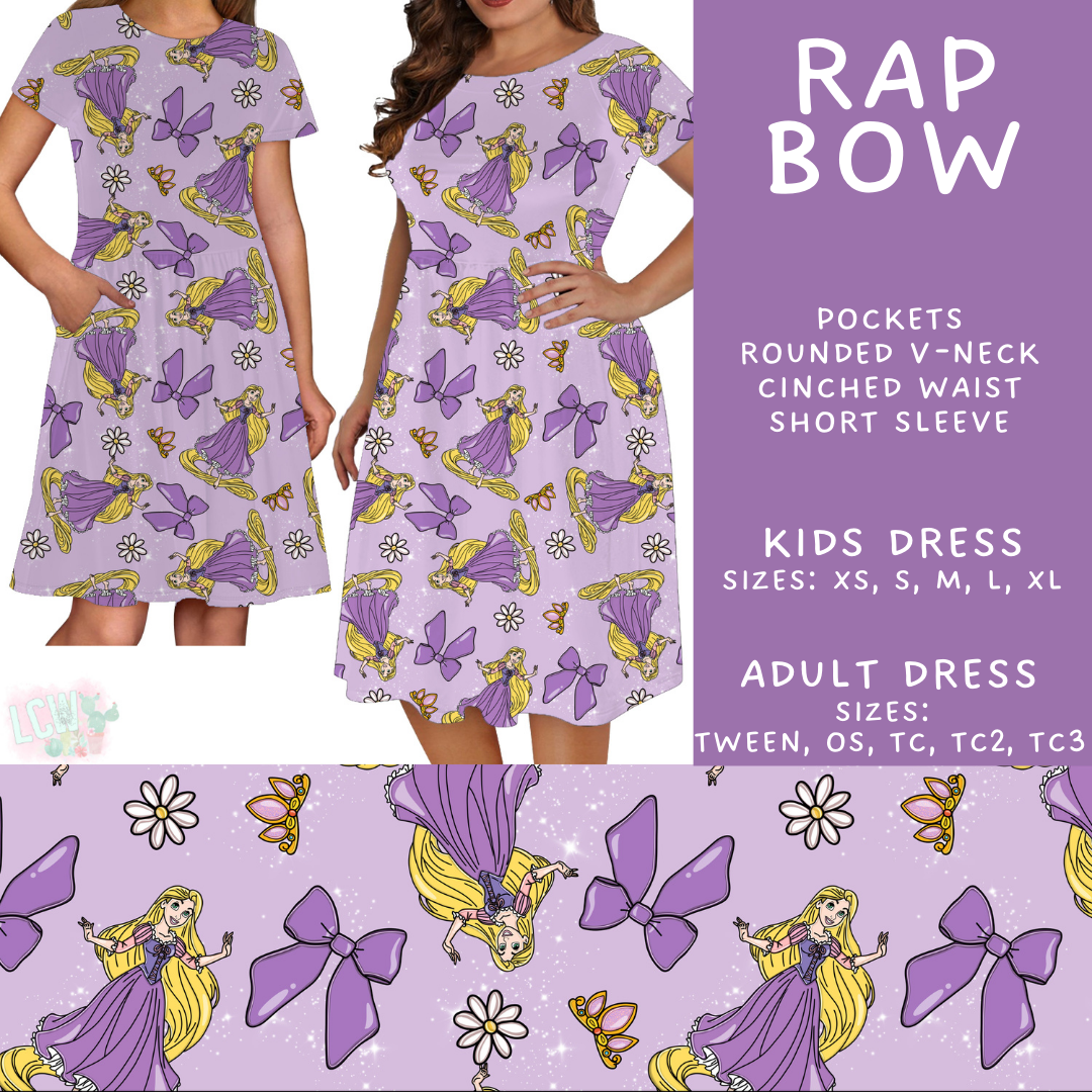 Batch #503 - Princess Bows - Closes 3/13 - ETA mid May - Rap Bow Adult & Kids Dresses