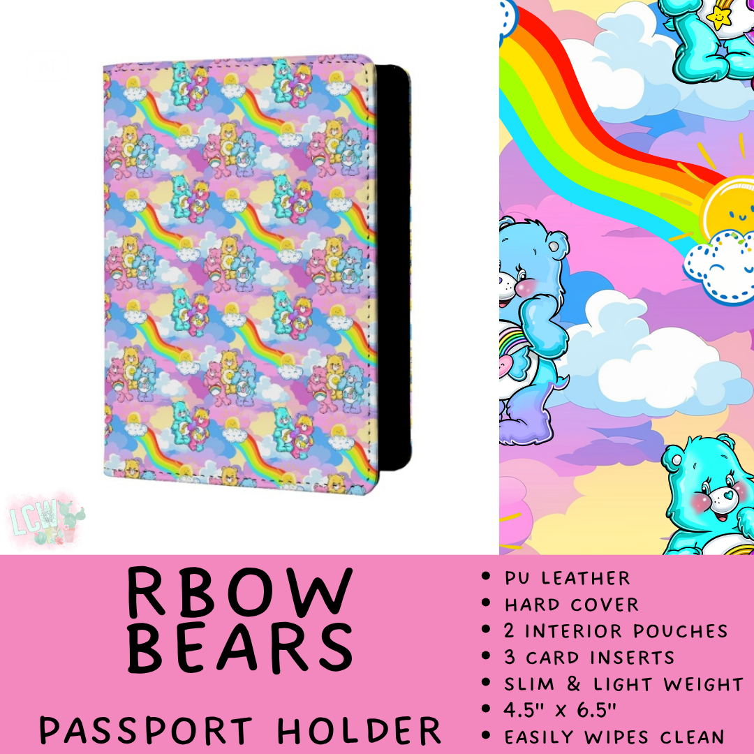 Batch #609 - Travel Collection 2 - Closes 11/6 - ETA early Jan - RBow Bears Passport Holder