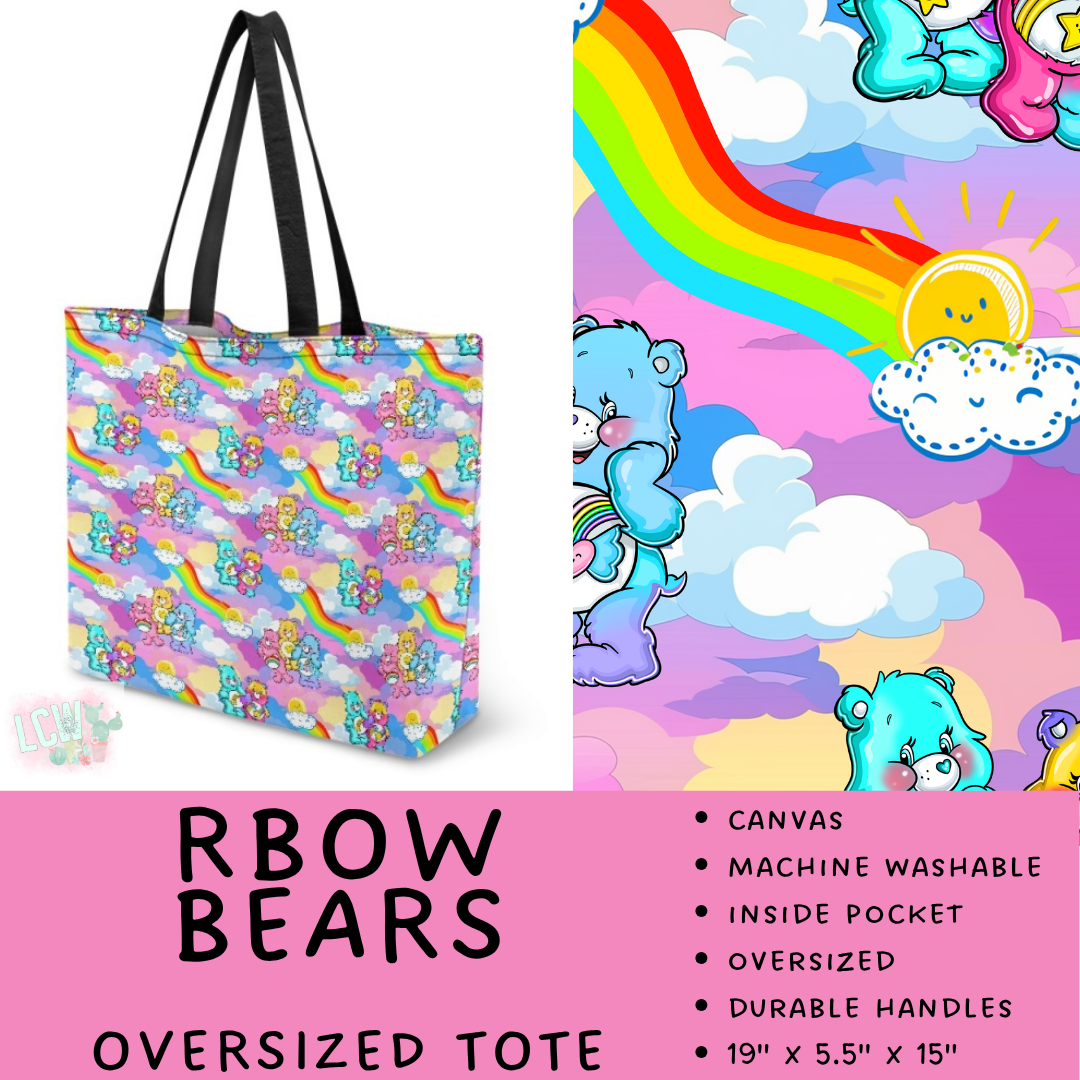 Batch #609 - Travel Collection 2 - Closes 11/6 - ETA early Jan - RBow Bears Oversized Totes