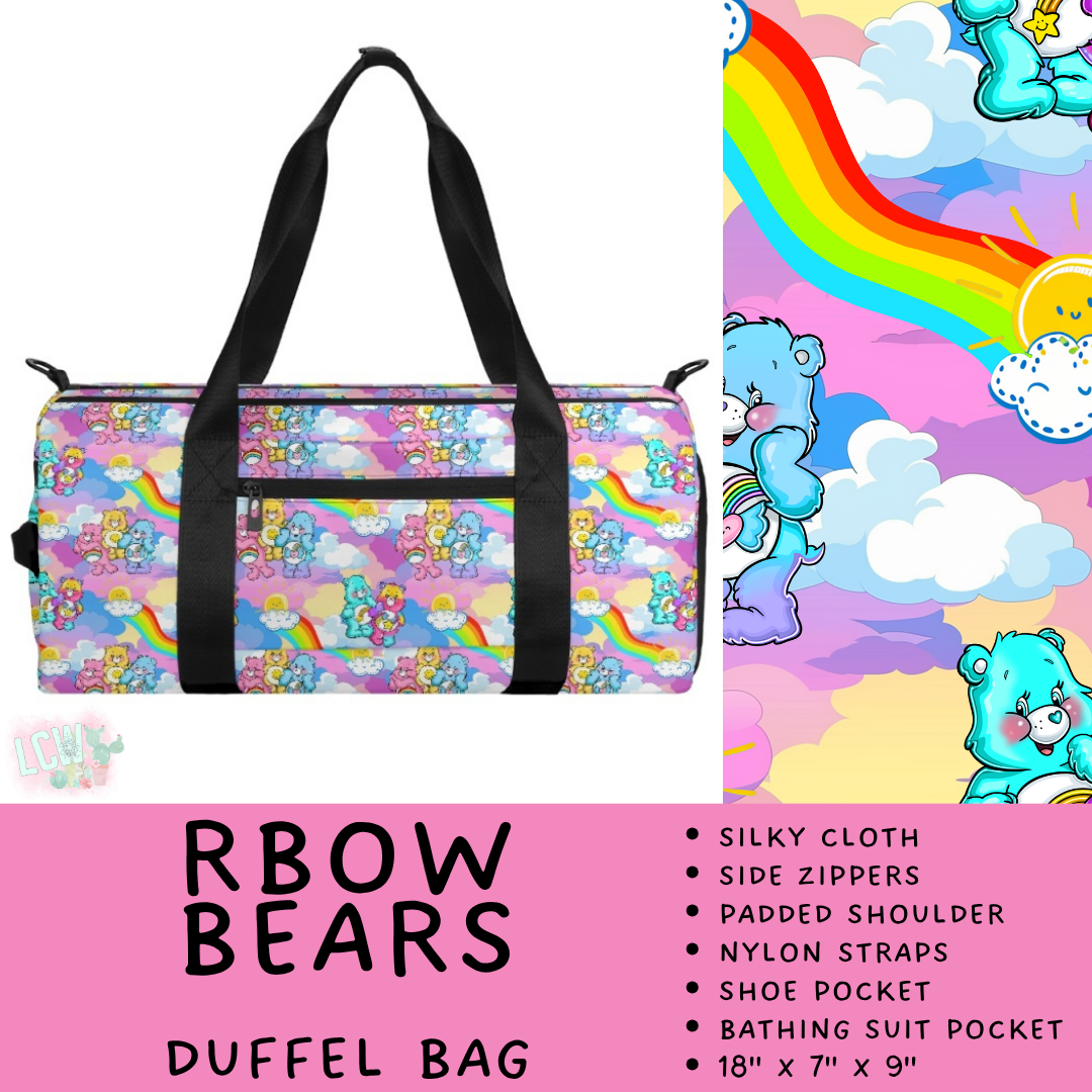 Batch #609 - Travel Collection 2 - Closes 11/6 - ETA early Jan - RBow Bears Duffel Bag