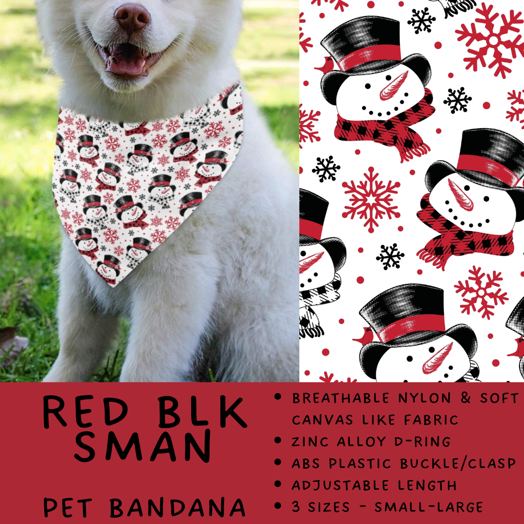 Batch #576 - Pet Gear 2 - Closes 8/28 - ETA late October - Red Blk Sman Pet Bandana
