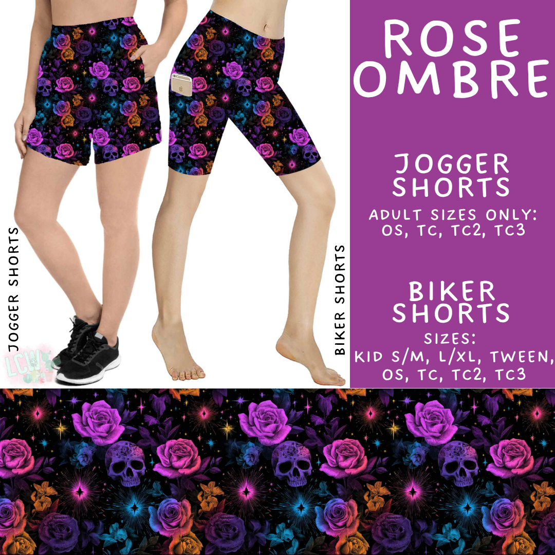 Batch #538 - Fun Run 23 - Closes 6/3 - ETA early August - Rose Ombre Biker & Jogger Shorts