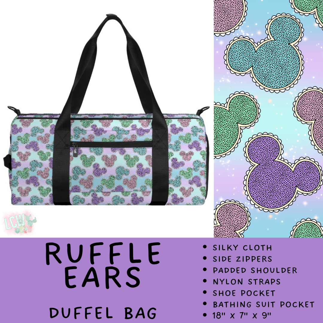 Batch #609 - Travel Collection 2 - Closes 11/6 - ETA early Jan - Ruffle Ears Duffel Bag