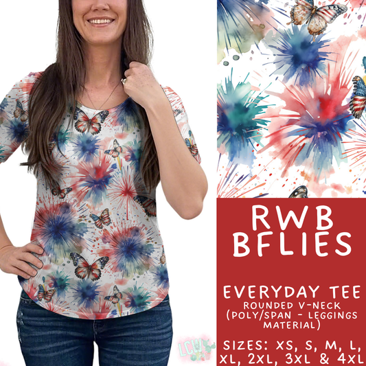 Batch #517 - 1776 Collection - Closes 4/15 - ETA early/mid June - RWB BFlies Everyday Tee