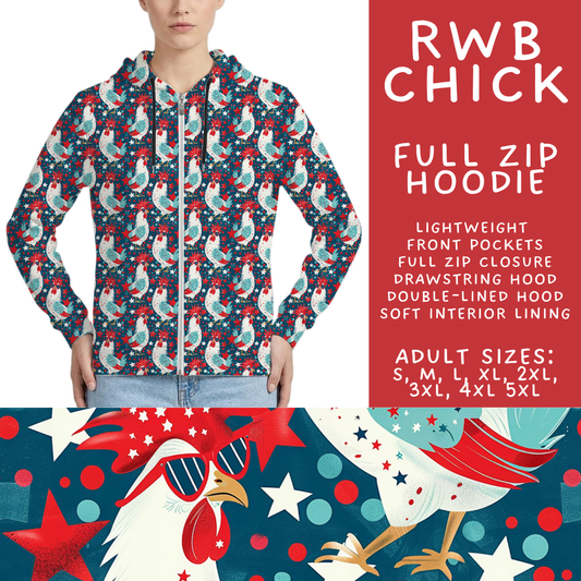 Batch #517 - 1776 Collection - Closes 4/15 - ETA early/mid June - RWB Chick Full Zip Hoodie