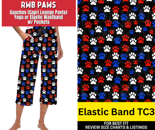 RWB Paws Capri Gauchos