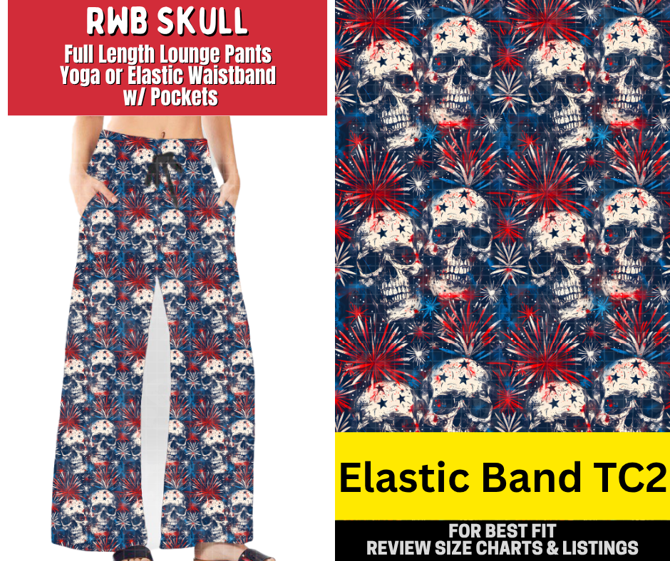 RWB Skull Full Length Lounge Pants