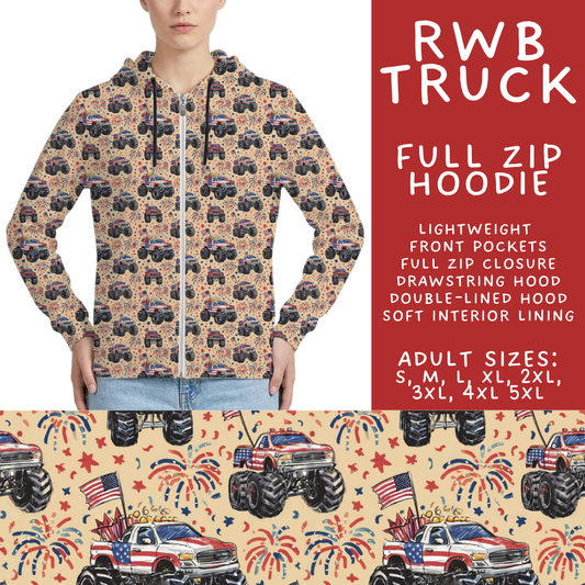Batch #517 - 1776 Collection - Closes 4/15 - ETA early/mid June - RWB Truck Full Zip Hoodie