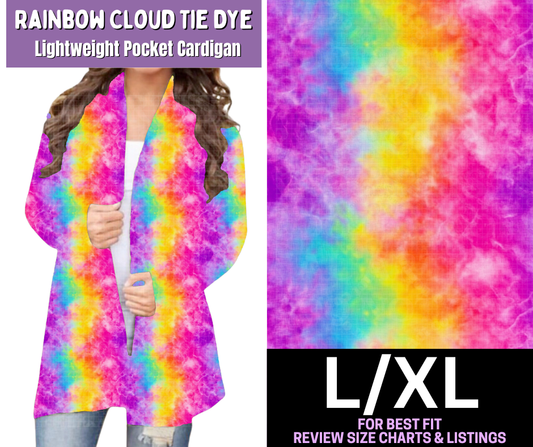 Rainbow Cloud Tie Dye Pocket Cardigan