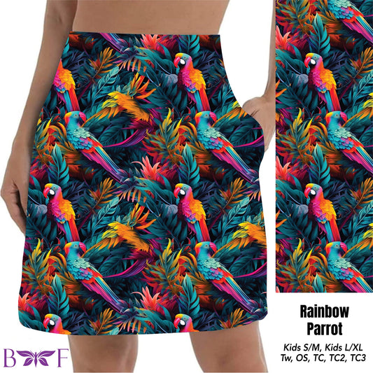 Rainbow Parrot Skort