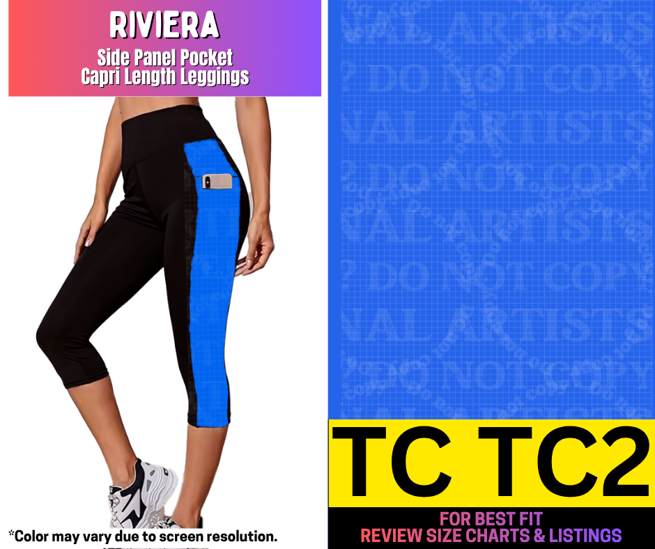 Rivera Side Panel Pocket Capri Length Leggings