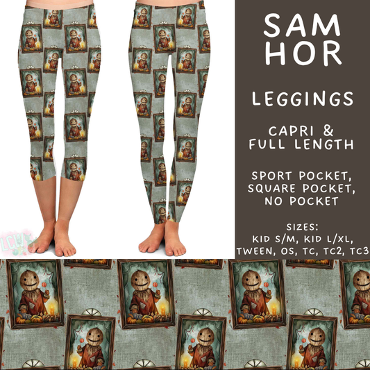 Batch #571 - Horror Windows - Closes 8/17 - ETA mid Oct - Sam Hor Full and Capri Length Leggings