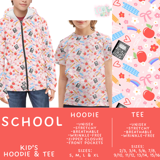 Batch #563 - Made for Play Collection - Closes 7/31 - ETA late Sept - School Kid's Unisex Hoodie & Tee