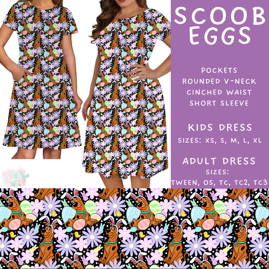 Batch #477 - Magical Character Easter - Closes 1/12 ETA - Early March - Scoob Eggs Adult & Kids Dresses