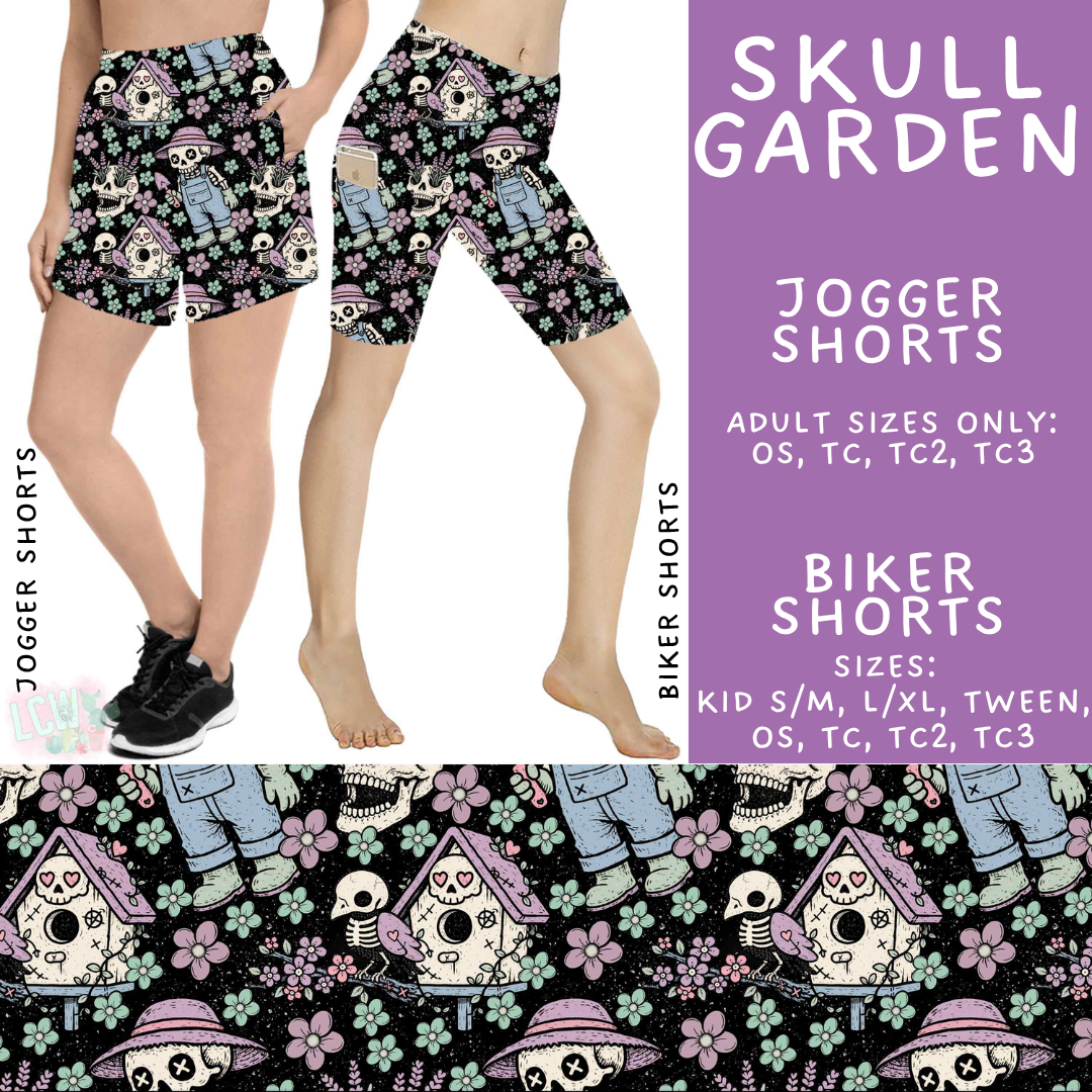 Batch #538 - Fun Run 23 - Closes 6/3 - ETA early August - Skull Garden Biker & Jogger Shorts