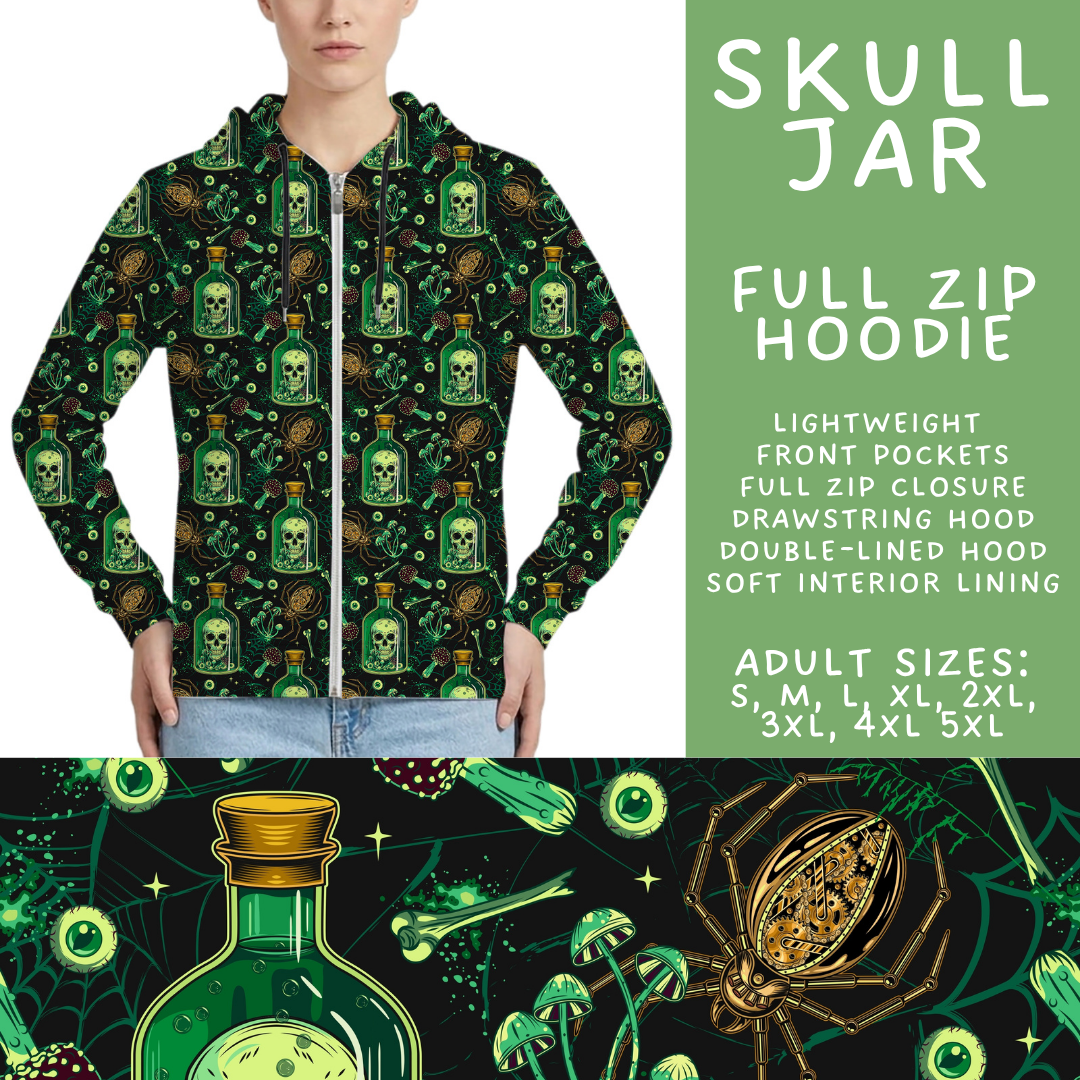 Batch #556 - Halloween 3 - Closes 7/15 - ETA mid Sept - Skull Jar Full Zip Hoodie