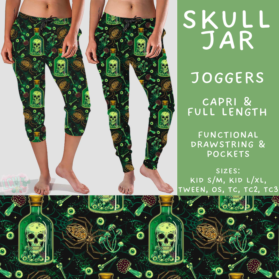 Batch #556 - Halloween 3 - Closes 7/15 - ETA mid Sept - Skull Jar Full and Capri Length Joggers