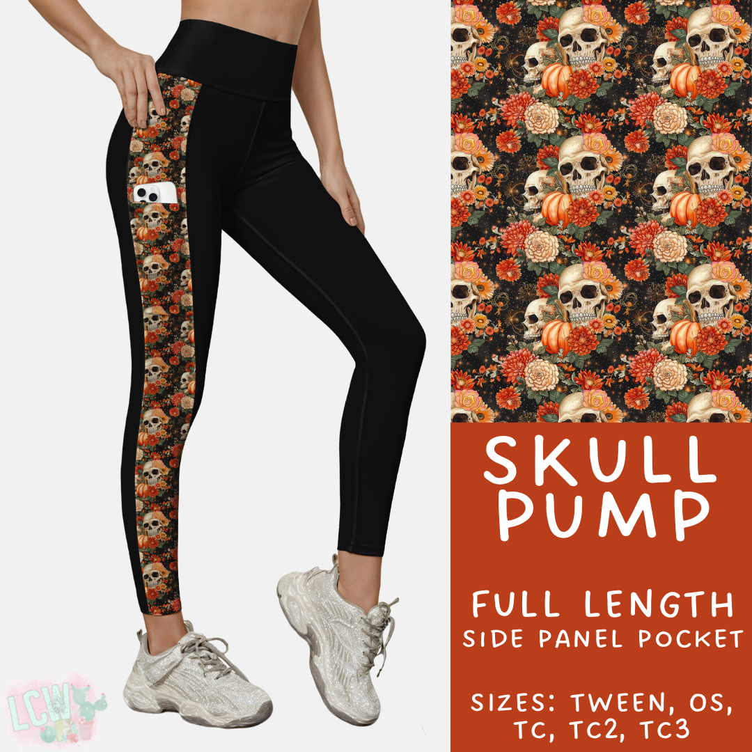 Ready to Ship - Skull Pump Side Panel Pocket Leggings - TC & TC2