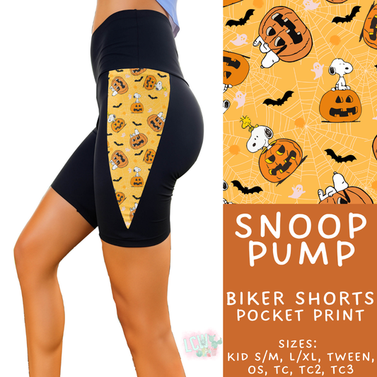 Batch #568 - Halloween Spooky Sets 3 - Closes 8/12 - ETA early October - Snoop Pump Side Panel Biker Shorts