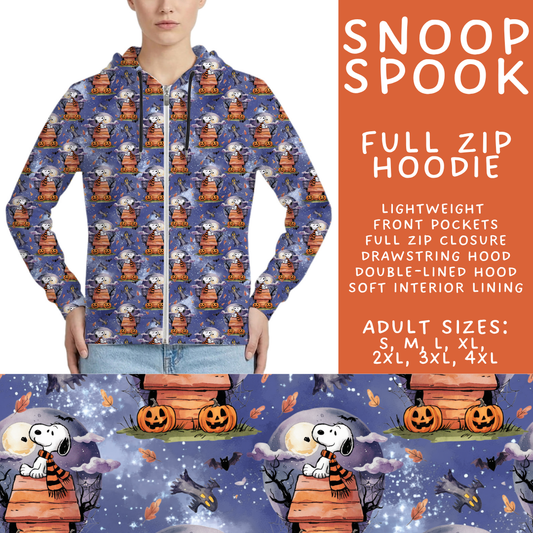 Batch #567 - Magical Character Halloween - Closes 8/10 - ETA early Oct - Snoop Spook Full Zip Hoodie