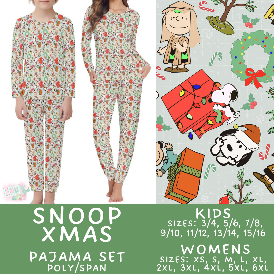 Batch #584 - Christmas Family Pajamas - Closes 9/11 - ETA mid Nov - Snoop Xmas Womens & Kids Pajama Set