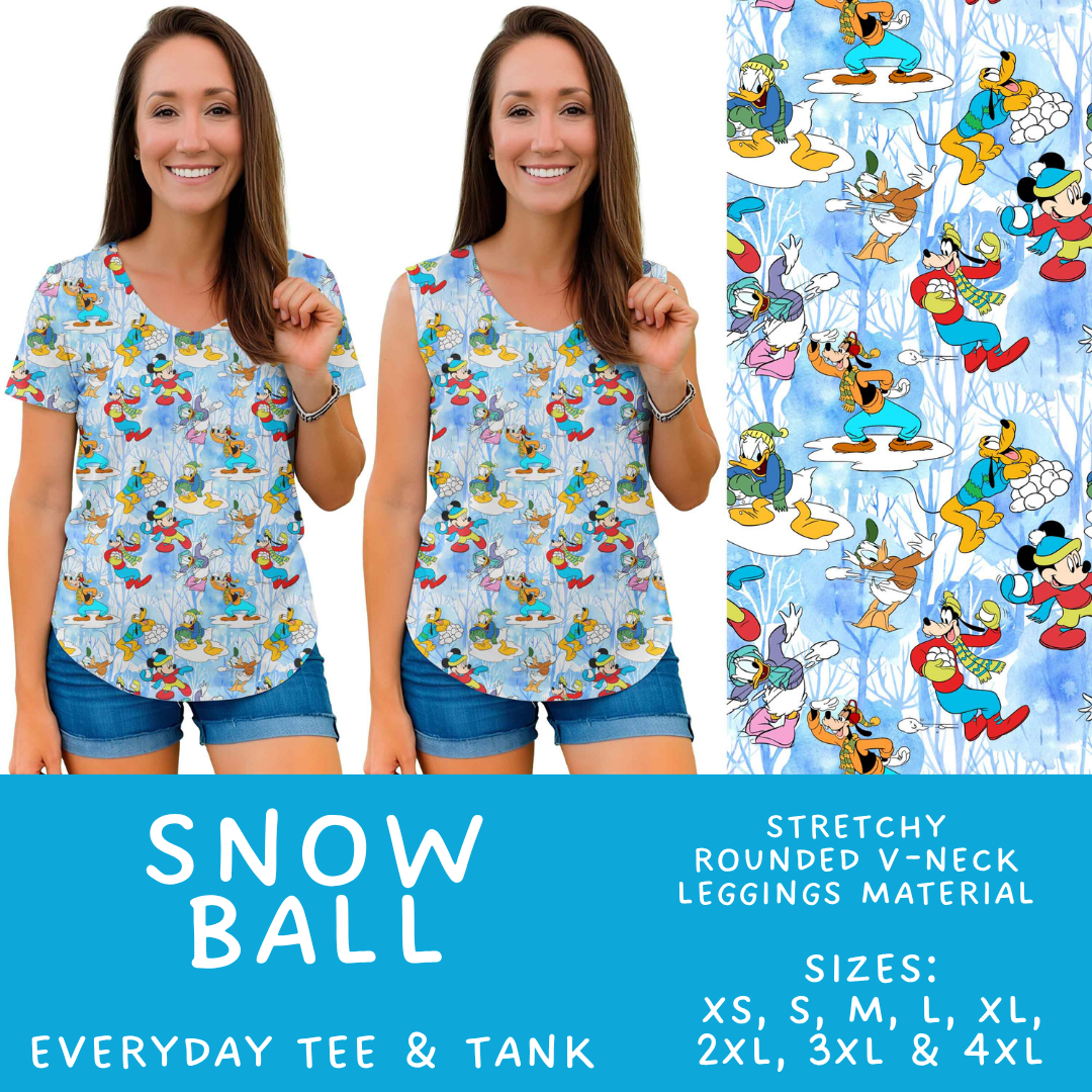 Batch #606 - Magical Character Winter - Closes 10/30 - ETA late Dec - Snow Ball Everyday Tank & Tee