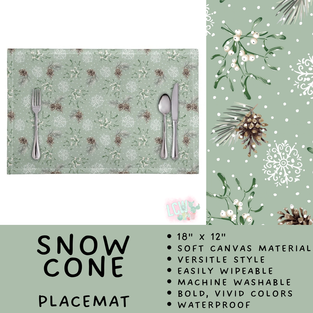 Batch #602 - Table Runners & Placemats - Closes 10/23 - ETA mid Dec - Snow Cone Placemat