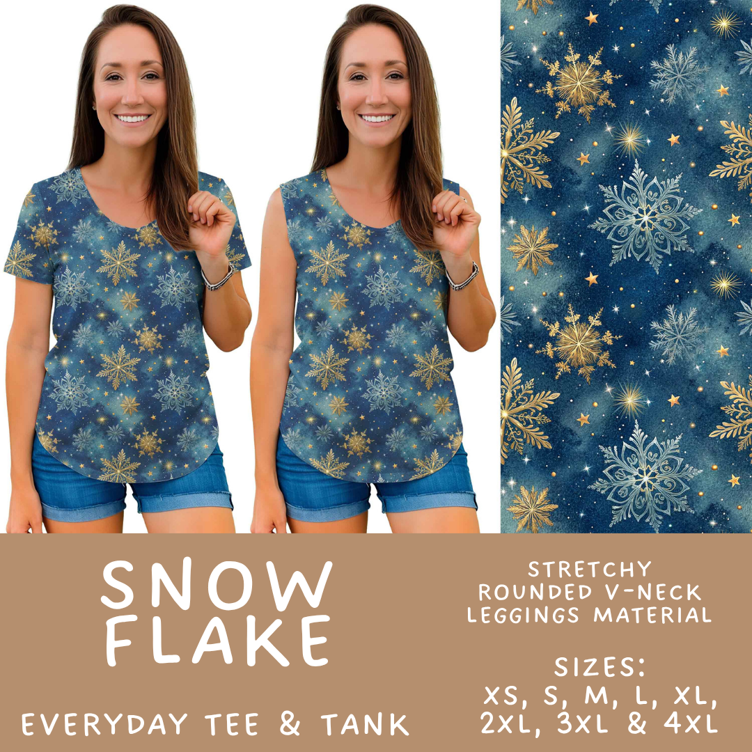Batch #611 - Winter Collection - Closes 11/9 - ETA early/mid Jan - Snow Flake Everyday Tank & Tee