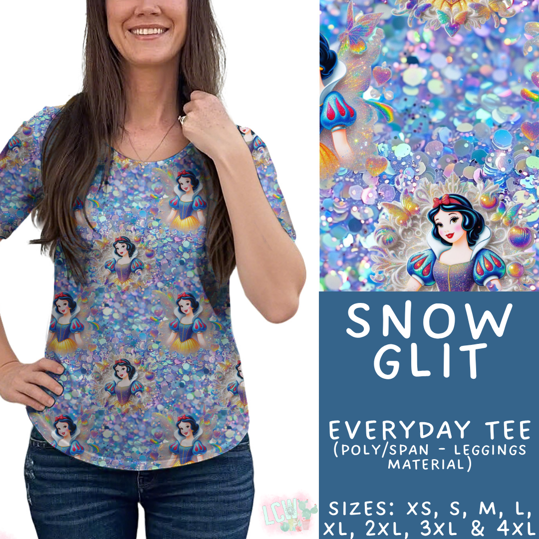 Batch #557 - Princess Glitter - Closes 7/17 - ETA mid Sept - Snow Glit Everyday Tank & Tee