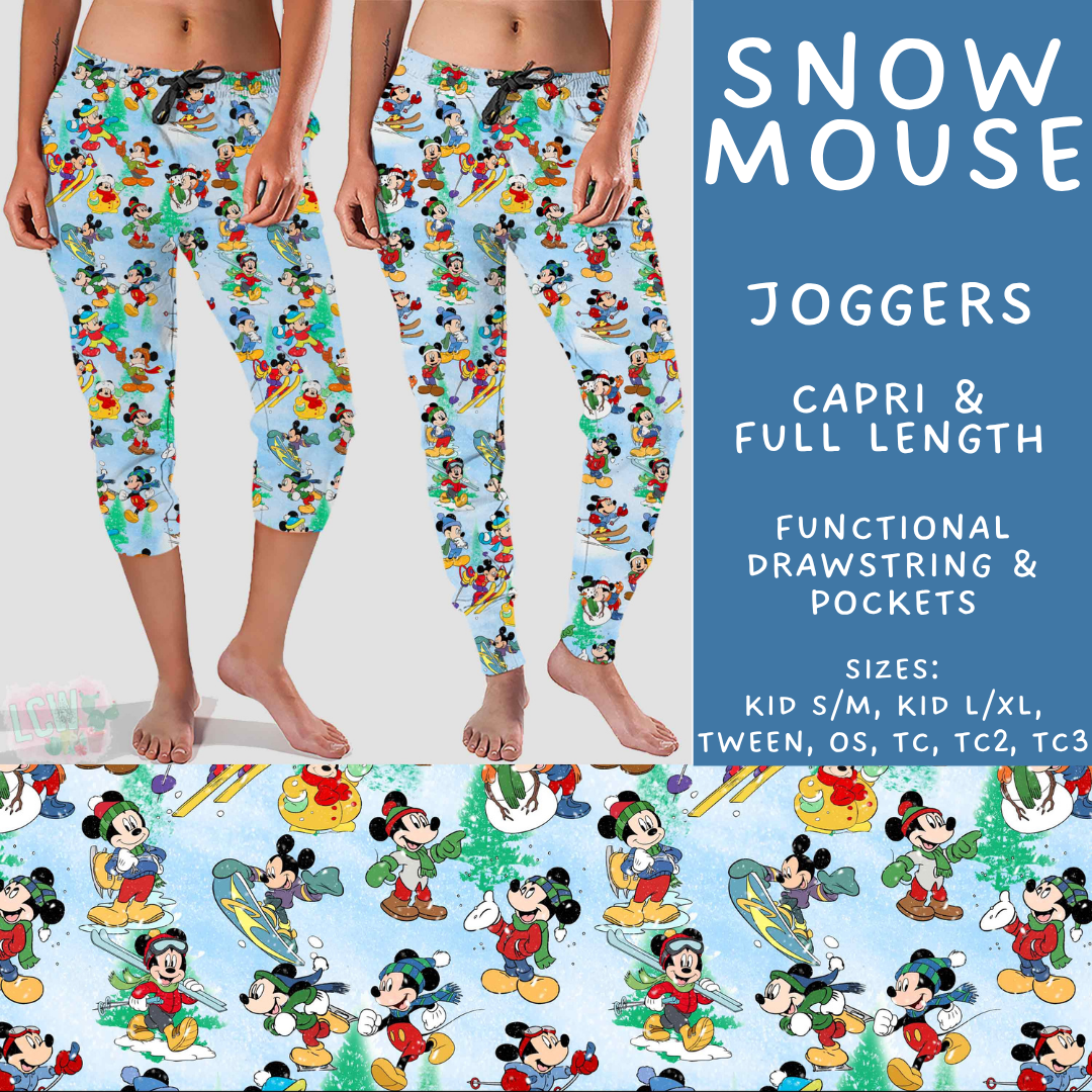 Batch #606 - Magical Character Winter - Closes 10/30 - ETA late Dec - Snow Mouse Full and Capri Length Joggers