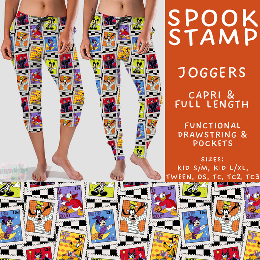 Batch #567 - Magical Character Halloween - Closes 8/10 - ETA early Oct - Spook Stamp Full and Capri Length Joggers