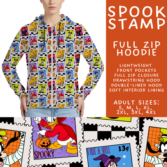 Batch #567 - Magical Character Halloween - Closes 8/10 - ETA early Oct - Spook Stamp Full Zip Hoodie