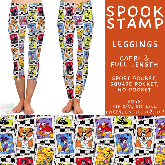 Batch #567 - Magical Character Halloween - Closes 8/10 - ETA early Oct - Spook Stamp Full and Capri Length Leggings