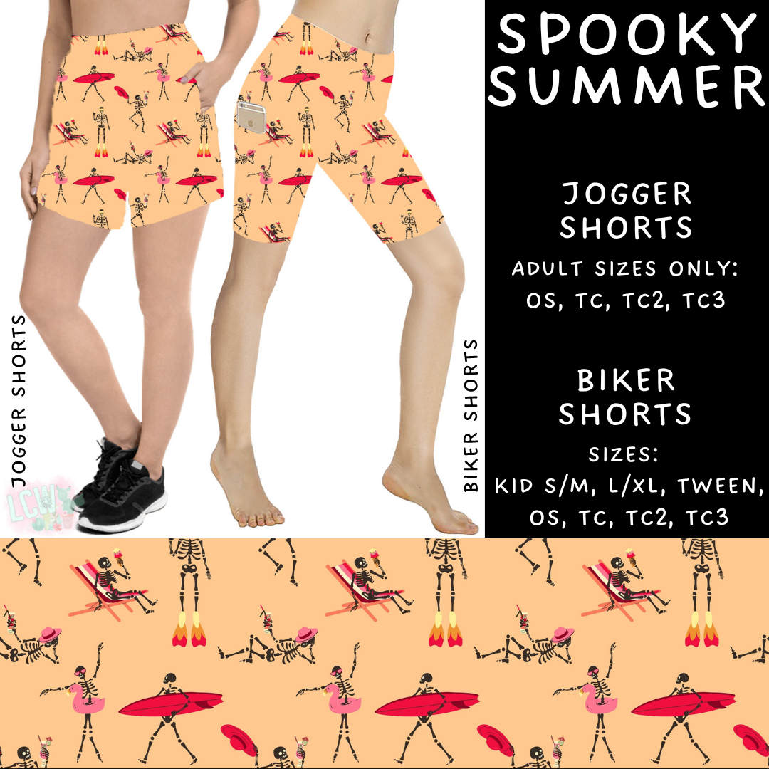 Ready to Ship - Spooky Summer Jogger Shorts - OS & TC2