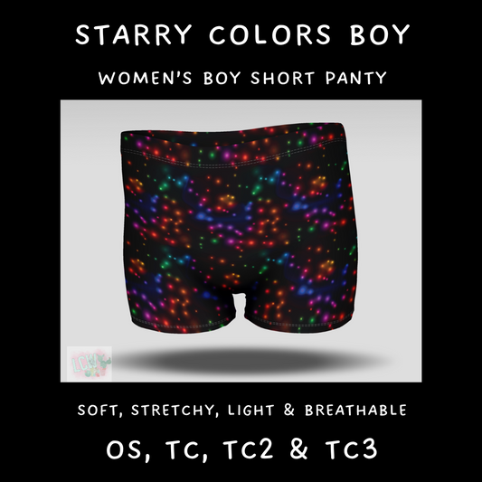 Ready To Ship - Starry Colors Boy Shorts - OS