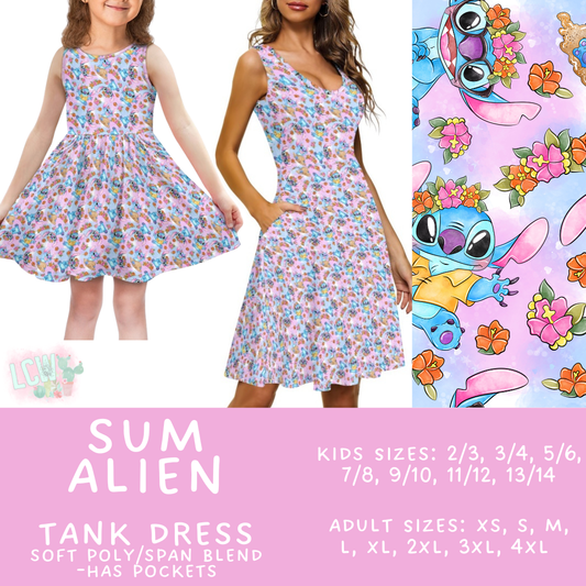 Batch #526 - Magical Character Summer - Closes 5/6 - ETA early July - Sum Alien Women's & Girl's Tank Dress
