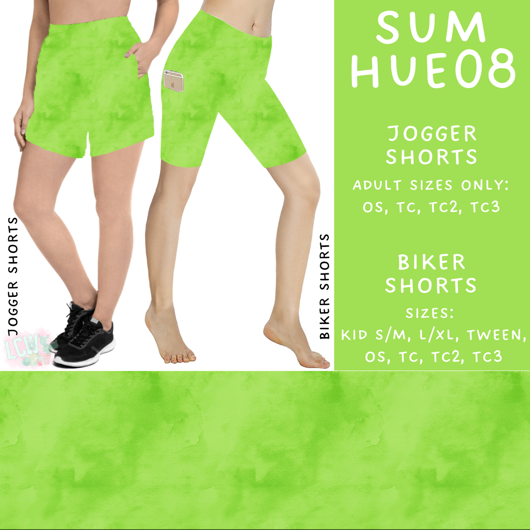 Batch #537 - Summer Hues - Closes 6/1 - ETA early Auguste - Sum Hues08 Biker & Jogger Shorts