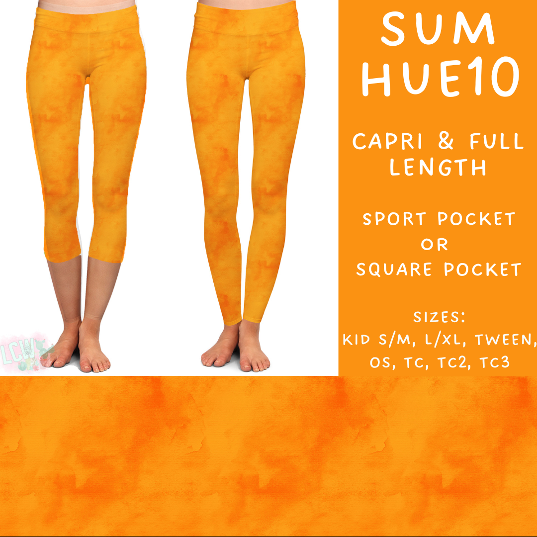 Batch #537 - Summer Hues - Closes 6/1 - ETA early Auguste - Sum Hues10 Full and Capri Length Leggings