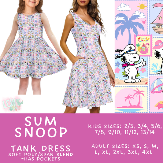 Batch #526 - Magical Character Summer - Closes 5/6 - ETA early July - Sum Snoop Women's & Girl's Tank Dress